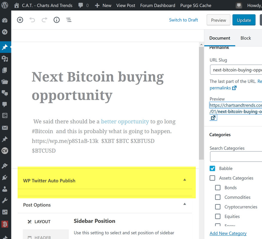 WP Twitter Auto Publish