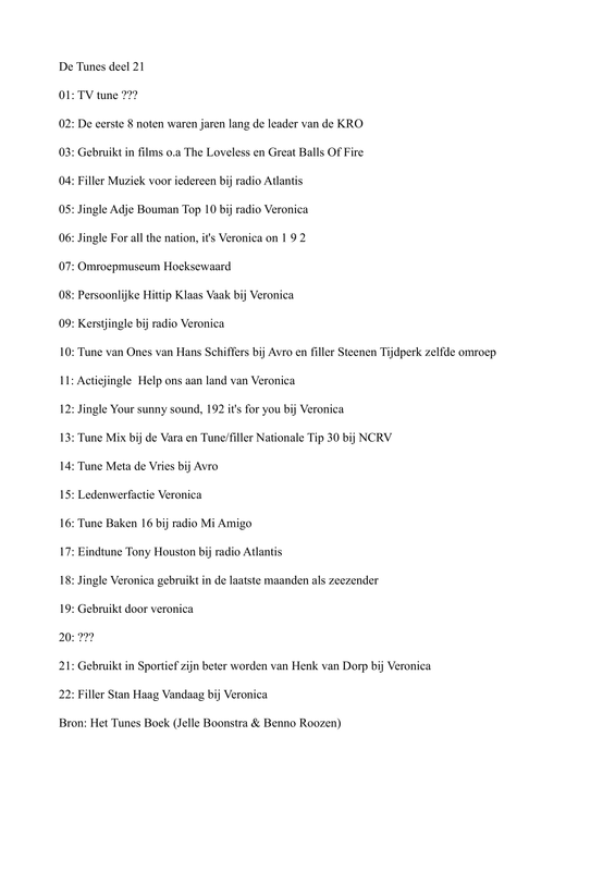 tunes deel 21