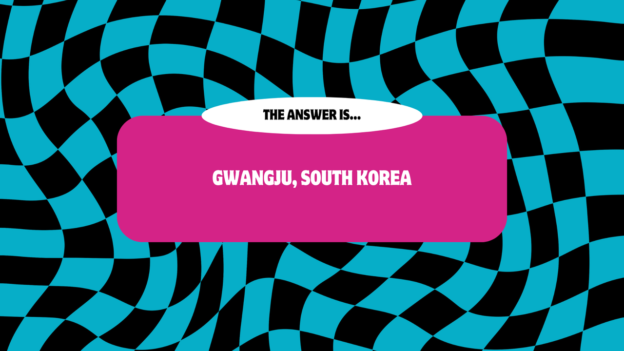 Blue Pink Cool Retro Wavy Checkered Game Night Animated Game Presentation