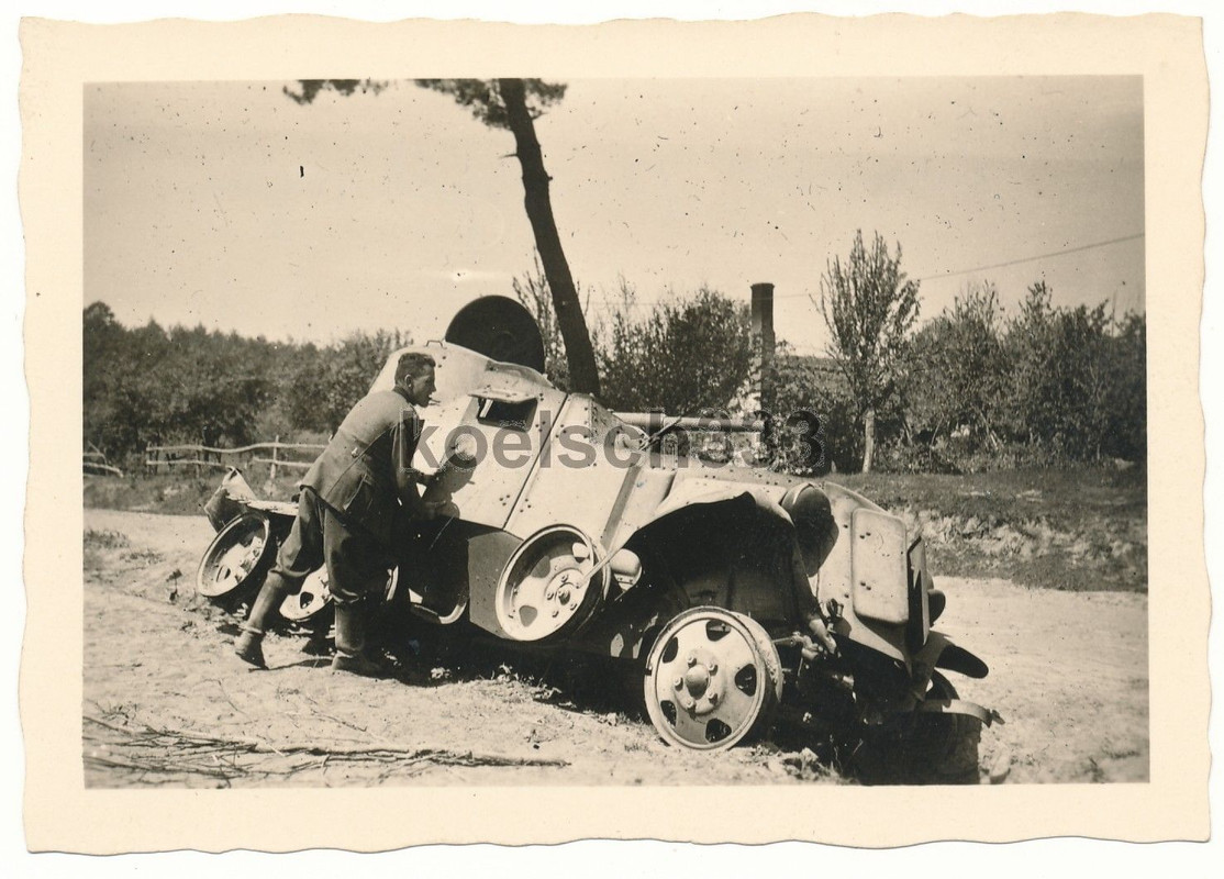 Panzerspähwagen Wrack russischer BA-10 Rad Panze