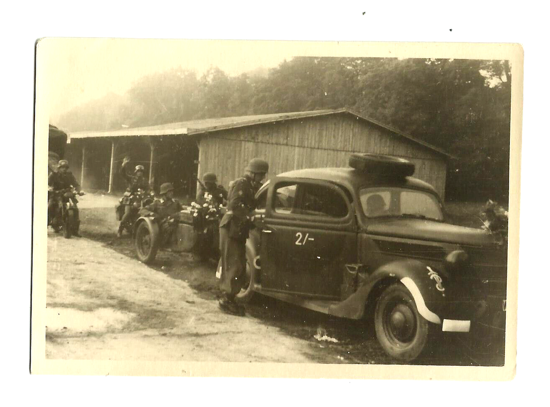 Deutsche Soldat , LKW , PKW , Motorräder, einzigartiges Zeichen ein Kampfeinheit