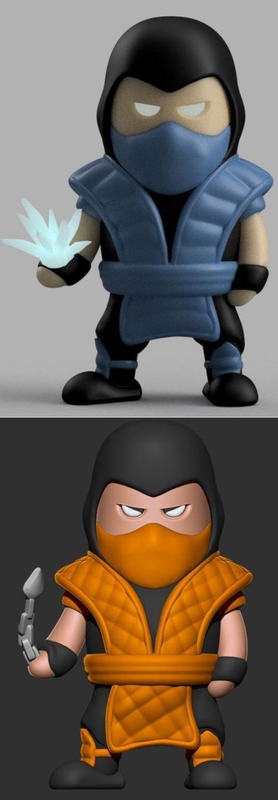 Mini Sub Zero and Scorpion – Wekster – 3D Print Model
