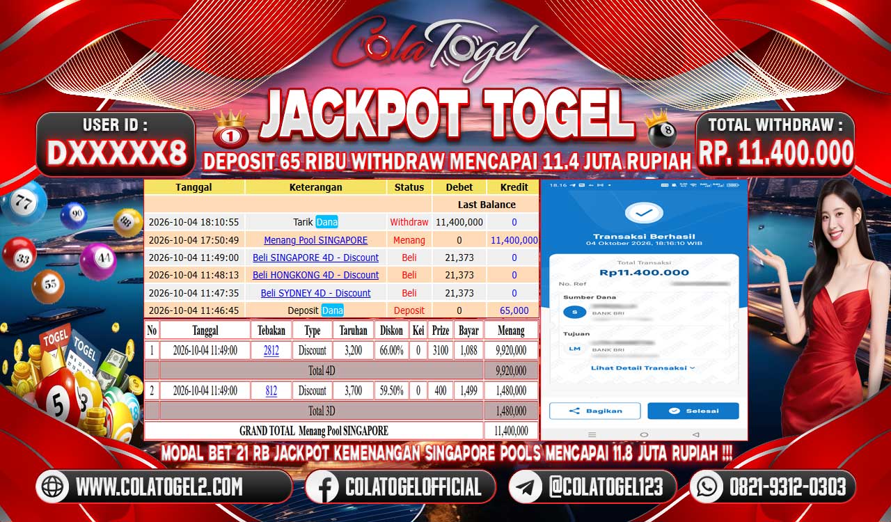 JACKPOT TOGEL SINGAPORE POOSL !!!