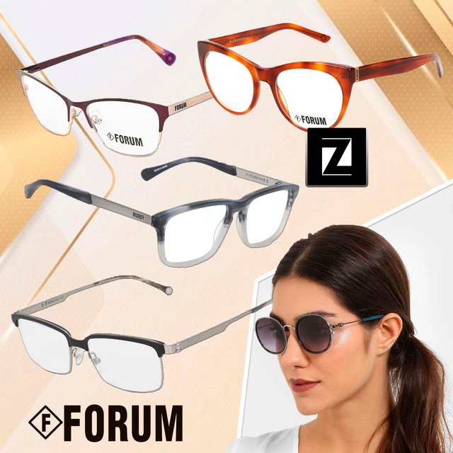 Óculos de Sol e Armação para Óculos de Grau FORUM Masculino e Feminino