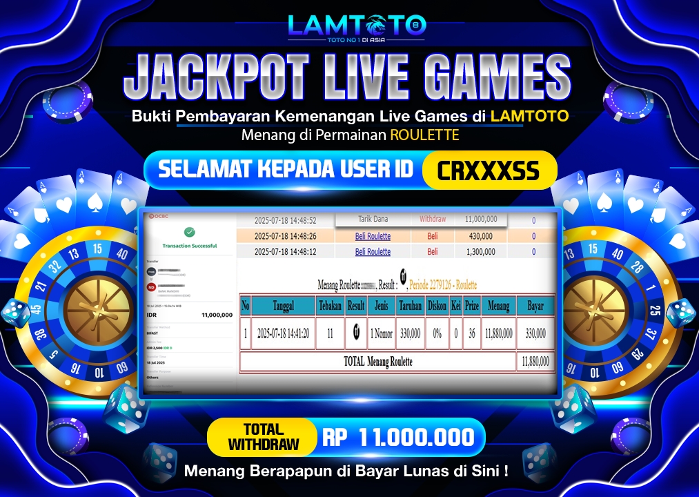 BUKTI JACKPOT LUNAS LAMTOTO