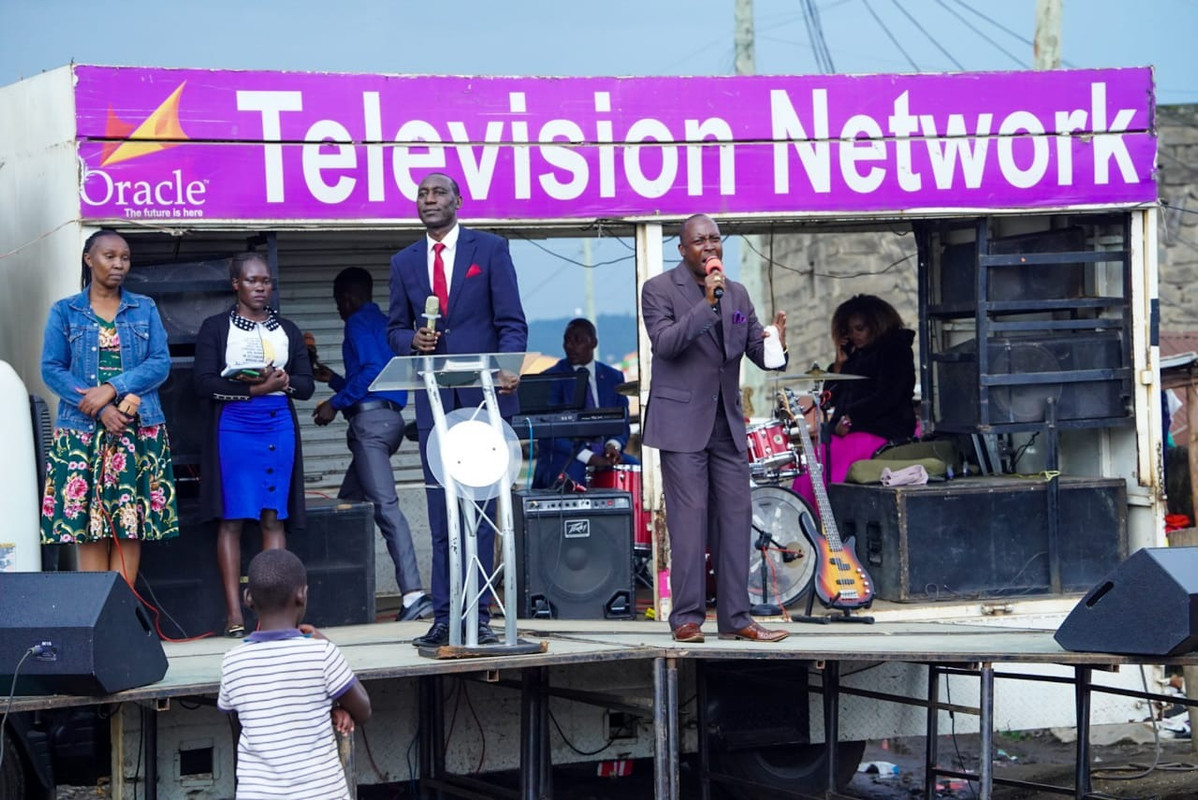 Volunteers serving the local community.