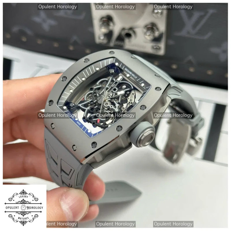 Richard Mille RM055 Bubba Watson Grey Ceramic Replica Watch | High-End Automatic Luxury Timepiece