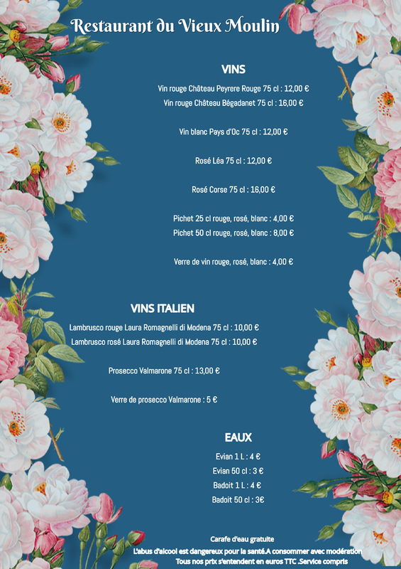 Carte des Vins