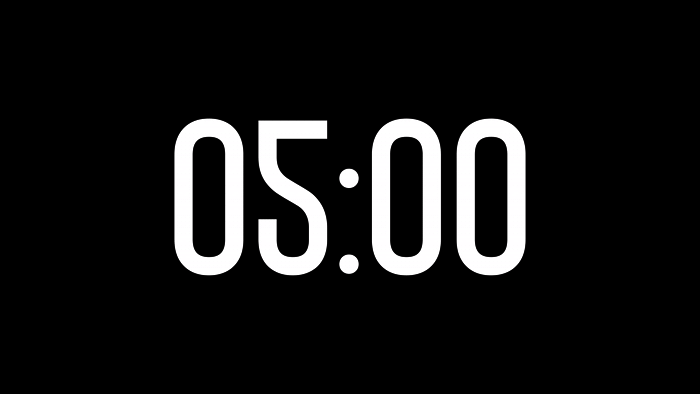 Cuenta Regresiva Vértice de 5 Minutos con Fondo Transparente 4K