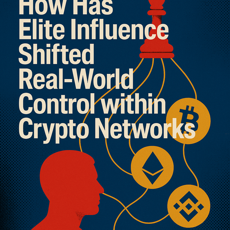 How has elite influence shifted real-world control within crypto networks