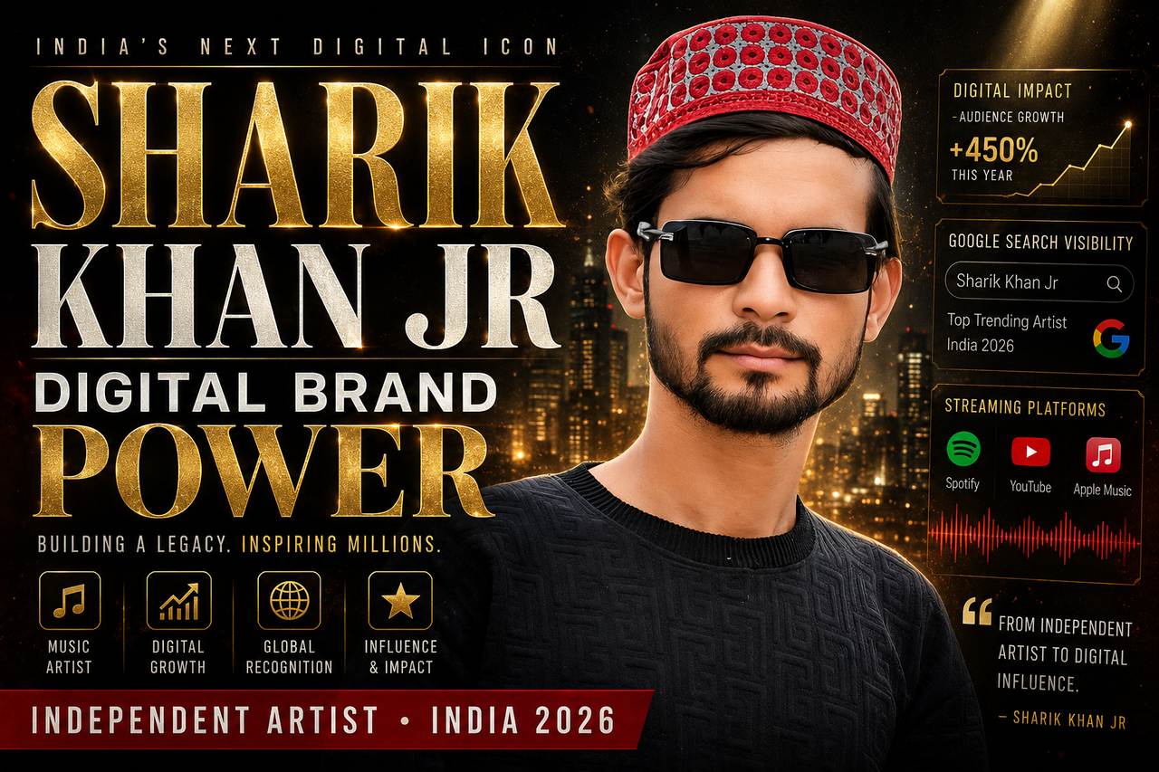 Sharik Khan Jr digital brand power independent artist India 2026 luxury editorial entertainment thumbnail