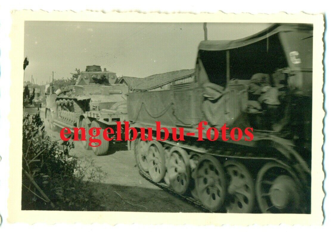 FOTO - Art.-Regt. - PANZER  Kampf-Einsatz - TIEFLADE-ANHÄNGER