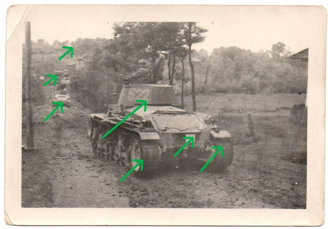 Foto Skoda R-2 Beutepanzer 35 (t) Turm-Nummer 522 Russland 1942 Raum Stalingrad