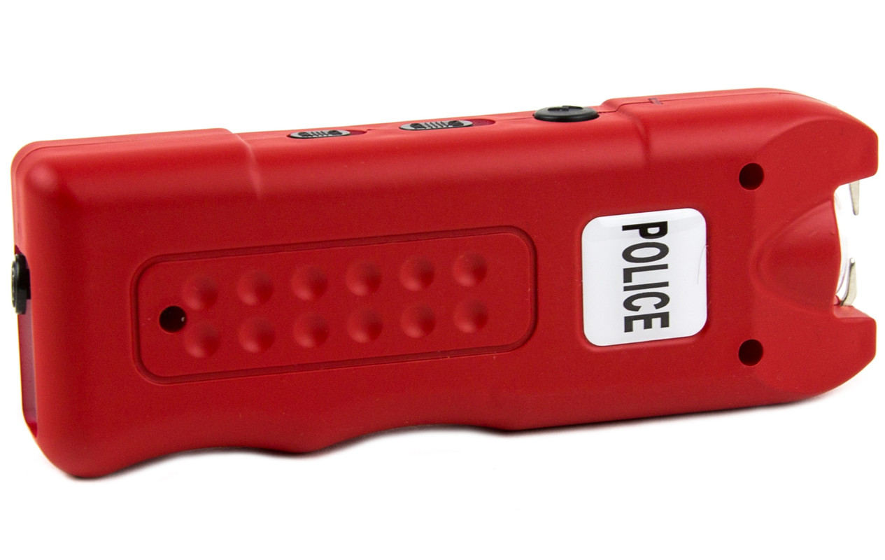 POLICE Stun Gun Max Volt Rechargeable With LED Flashlight + Siren Alarm