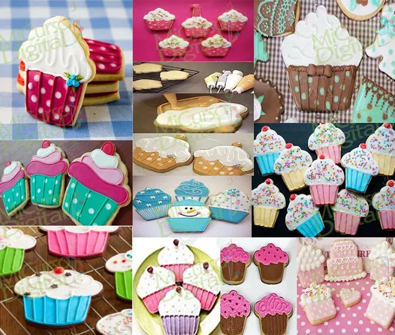 Cortador en acero inoxidable para galletas muffins cupcakes x4 decora con fondant