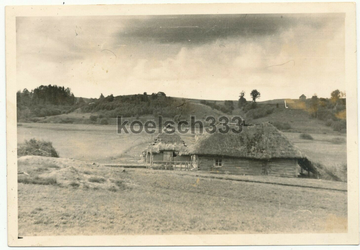 Foto Bauernhäuser in Russland Wehrmacht Landser Quartiere Ostfel