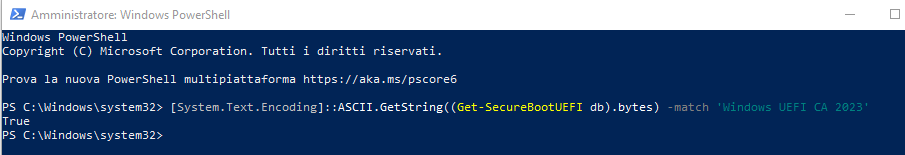 [RISOLTO] Aggiornare i certificati di secure boot? - Versione stampabile