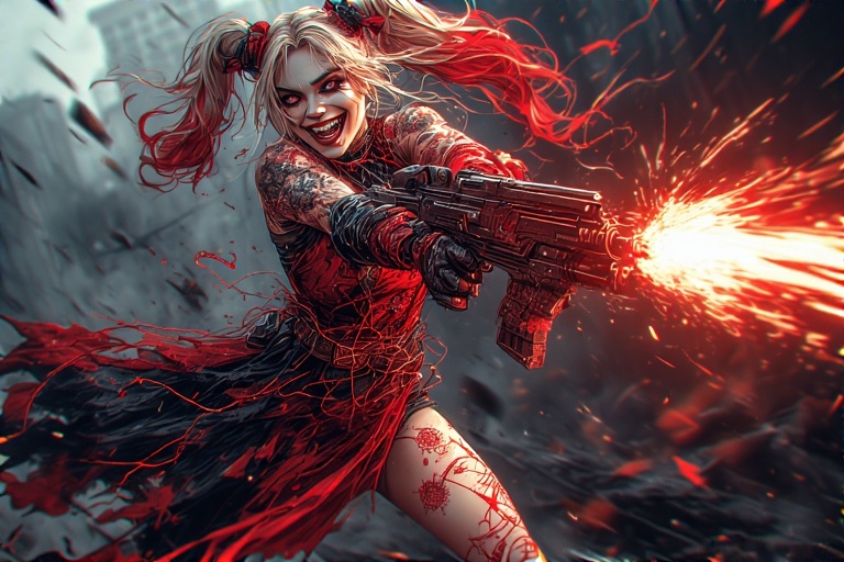 Playful-action-pose-Harley-Qui-3