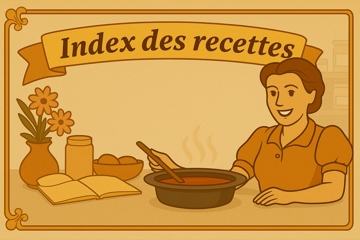 INDEX DES RECETTES” 