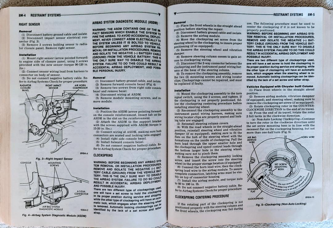 SRS-Clockspring Removal 1 90-93 AG-AJ