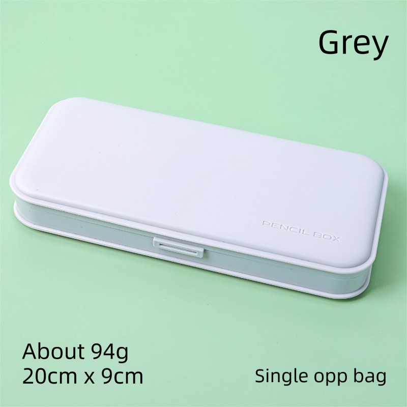 3-Pack Grey Macaron Color Pencil Case with Multi-Compartment Storage Waterproof PP Stationery Organizer for global Students School Essentials