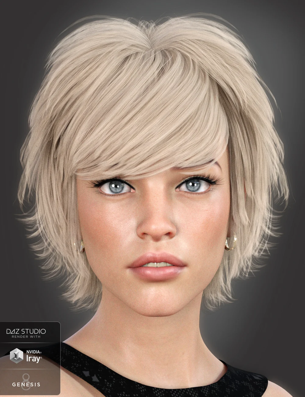 Genesis 9 hair. Озорная прическа. Yuki for Genesis 8 female.