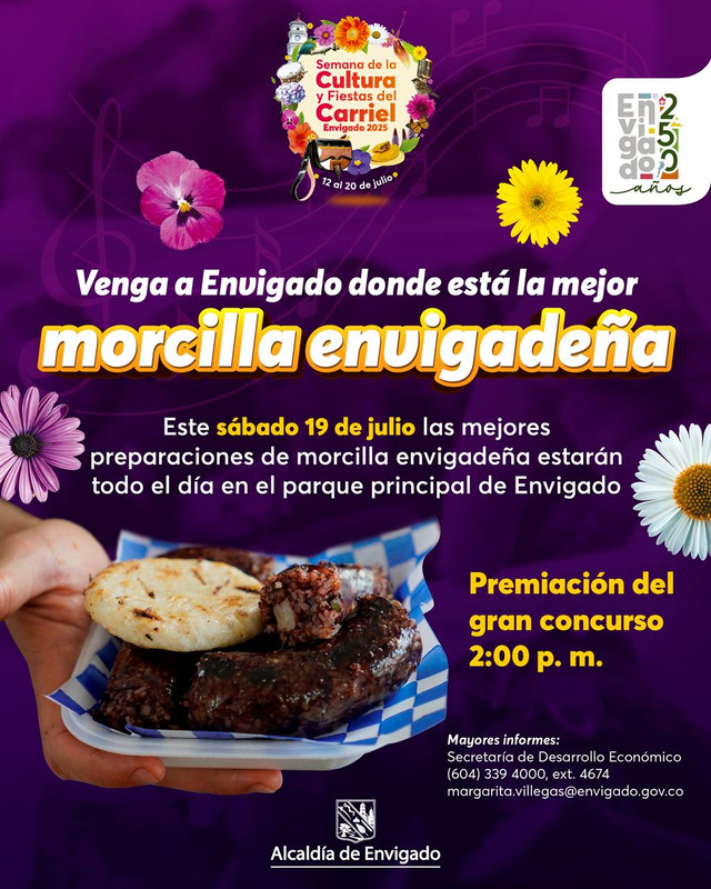 Envigado celebra el sabor local con concursos de la Mejor Morcilla y la Mejor Empanada