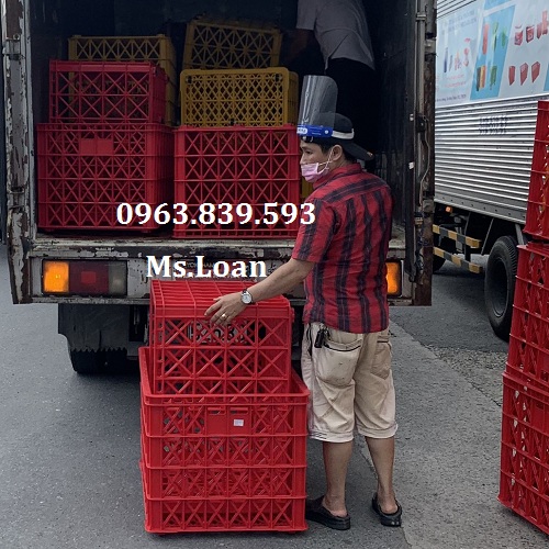 Sọt nhựa shipper chở hàng, sóng nhựa đựng hàng hóa, trái cây, nông sản / 0963.839.593 Ms.Loan Song-nhua-lon-dung-hang-cong-nghiep