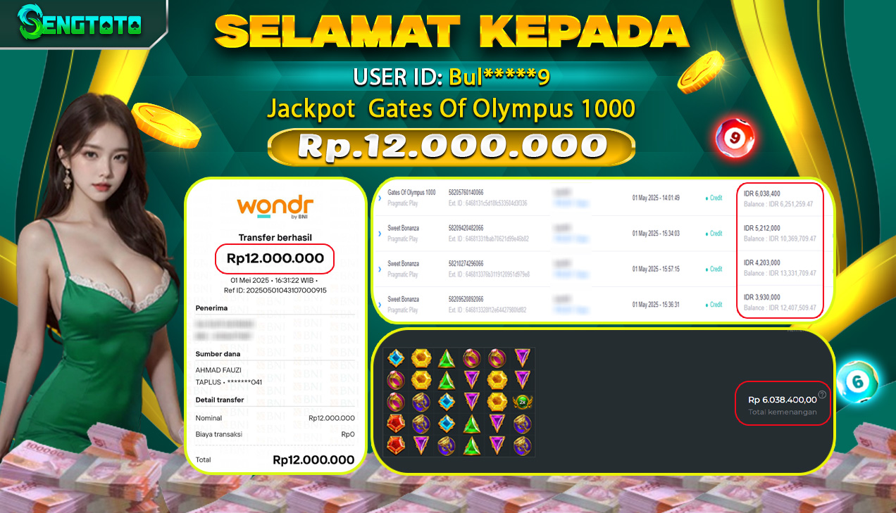 BUKTI PEMBAYARAN SLOT GATES OF OLYMPUS 1000