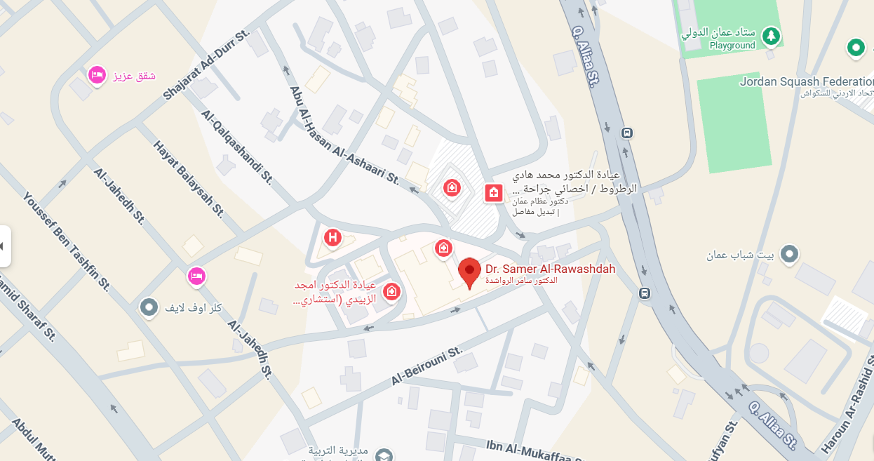 خريطة عيادة الدكتور سامر الرواشدة