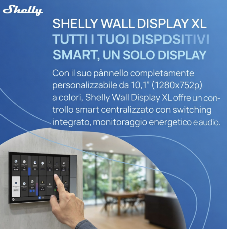 Shelly Wall Display XL controllo manuale remoto