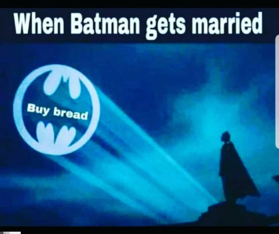 What's the difference between men and pigs? Pigs don't turn into men when they drink. Batman-married