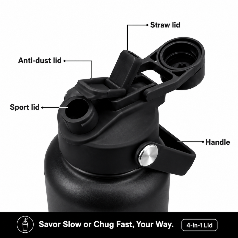Portable Dog Water Bottle with Detachable Bowls
