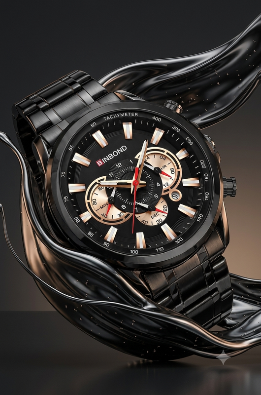 Binbond Men Chain Wristwatch angled view