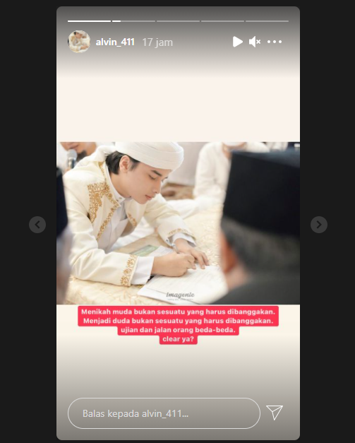 Alvin Faiz tak bangga jadi duda muda.