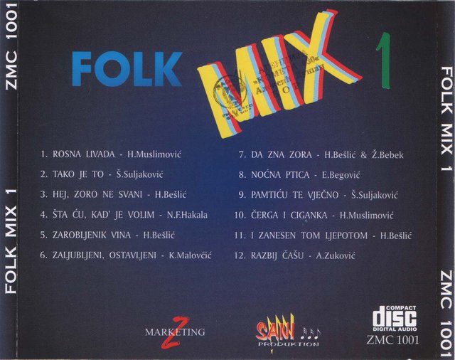 Razni Izvodjaci 1996 - Folk Mix 1 Folk-Mix-1-1996-Zadnja