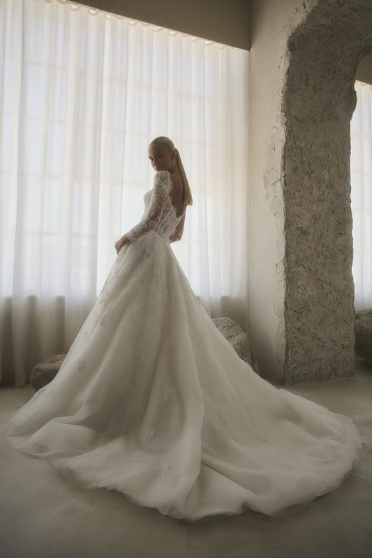 Casablanca Bridal Emmaline Back View and Train