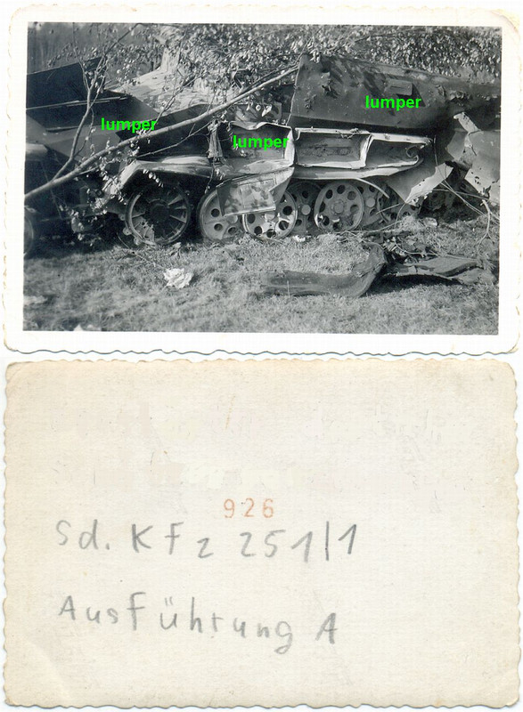 2. WK Foto, zerstörter Schützenpanzerwagen Sd. K