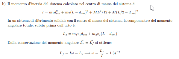 Matematicamente.it • Dubbi momento angolare e velocità angolare - Leggi  argomento