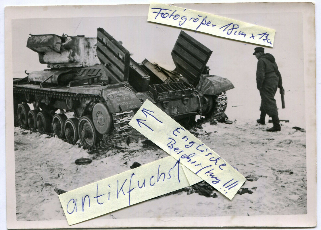 Panzer aus England stammend an der Rußland-Front im Winter 1944