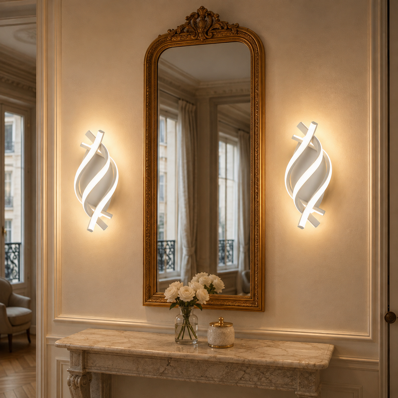 Deux luminaires assortis – Composition équilibrée