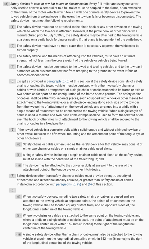 Screenshot 2026 04 08 at 05 35 20 e CFR 49 CFR 393 70 Coupling devices and towing methods except f