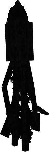 A giant black squid-like creature