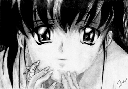 Hình vẽ Kikyou, Kagome, Sango bộ Inuyasha - Page 17 Crying_kagome_by_anngelik