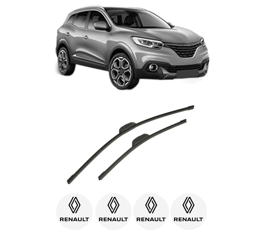Set stergatoare auto RENAULT KADJAR (HA_, HL_) din 2015-2021, pentru parbriz auto, 2 bucati, Bosch Aerotwin Retrofit, din cauciuc siliconat rezistent, 4 Stickere Auto RENAULT