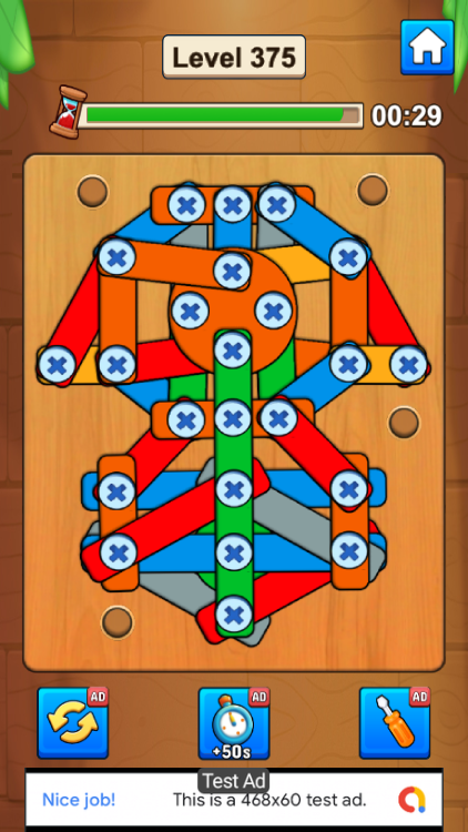Screw Rush - Puzzle Game Android Studio Project with AdMob Ads + Ready to Publish
