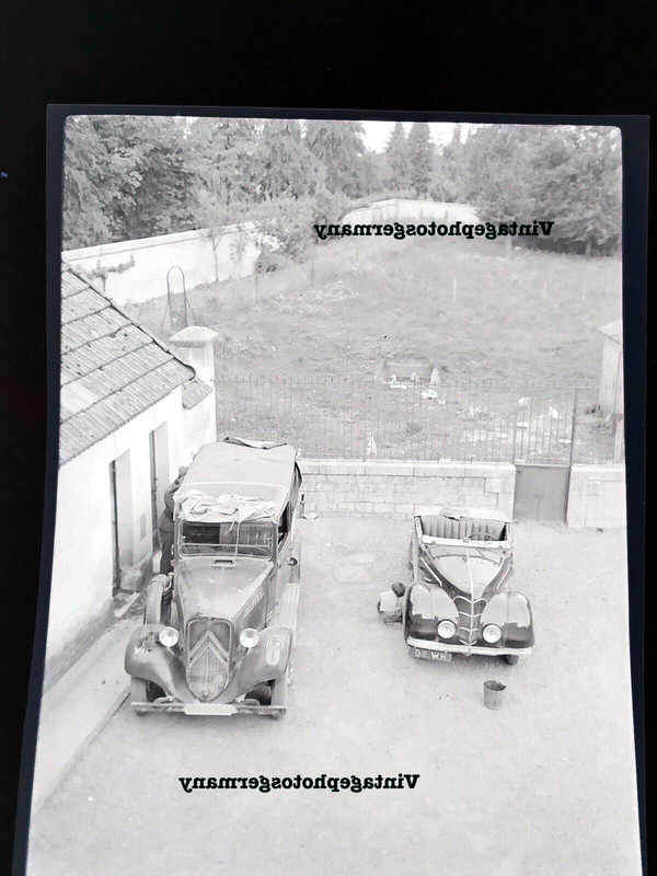 Negativ WH Französischer Beute LKW Divisions Abzeichen Citroën PKW Cabrio.