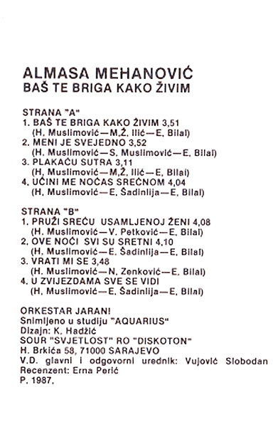 Almasa Mehanovic 1987 kz