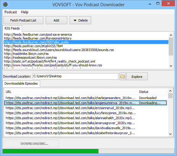 Vovsoft Podcast Downloader v2.8