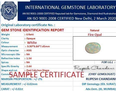 White Fire Opal IGL